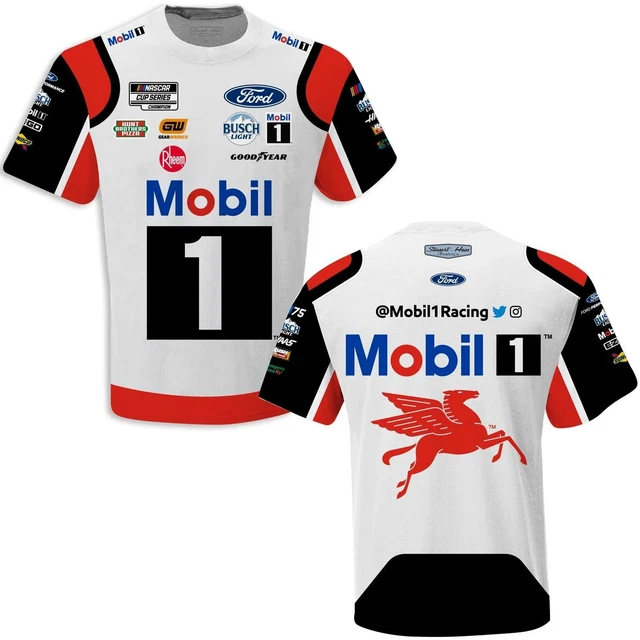 KEVIN HARVICK 2023 Mobil 1 Sublimated Uniform Pit Crew T-Shirt $37.99 