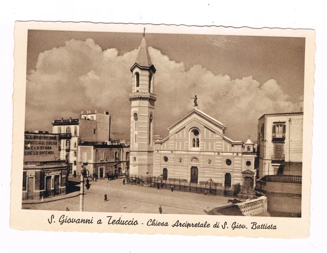 cartolina s. giovanni a teduccio napoli anni 40 chiesa