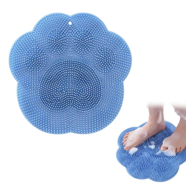 TPR For Shower Gift Cat Claw Shape Flat Easy Clean Back Scrubber Wall Mounted