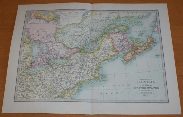 MAP 1890 BARTHOLOMEW Eastern - Map 1890 Bartholomew Eastern Provinces Of Canada And.webp