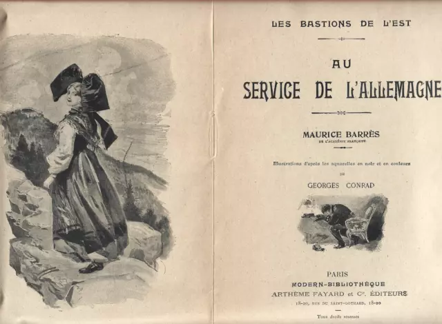 Au SERVICE de L'ALLEMAGNE Les Bastions de l'Est Maurice BARRES Dessins CONRAD EO 2