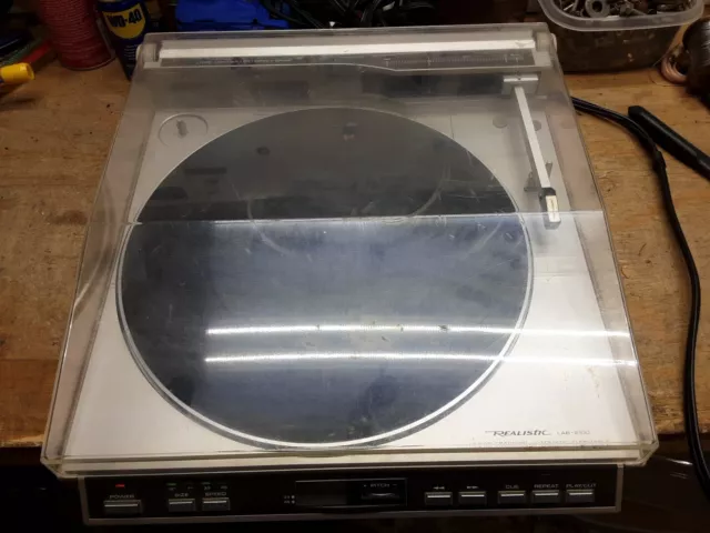 Vintage Realistic Lab-2100 Direct Drive Turntable PARTS OR REPAIR