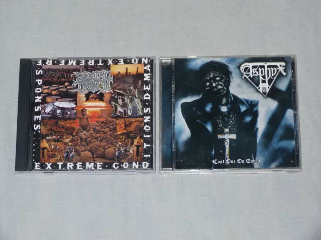 BRUTAL TRUTH extreme conditions CD ASPHYX last one on earth CD