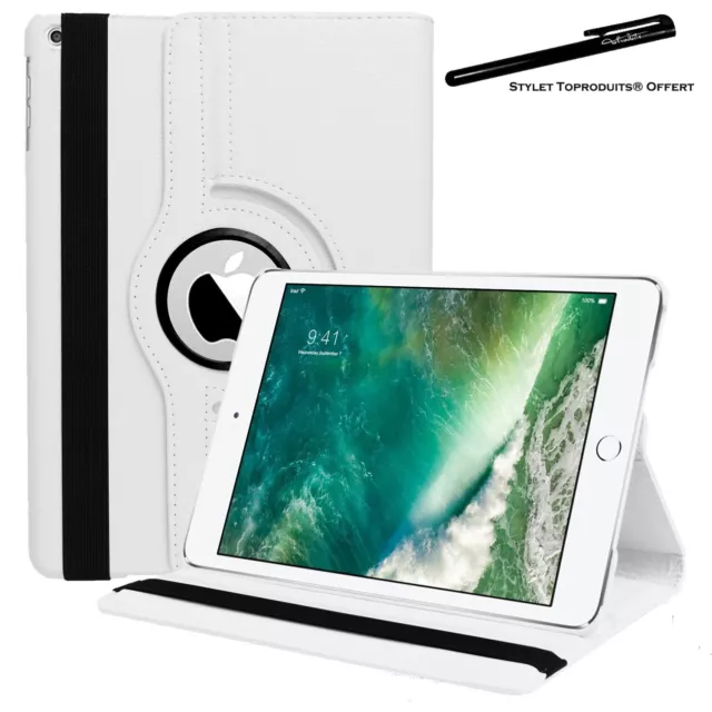 Housse Etui Blanc pour Apple iPad Pro 10.5 / Air 3 Coque Support Rotatif 360°