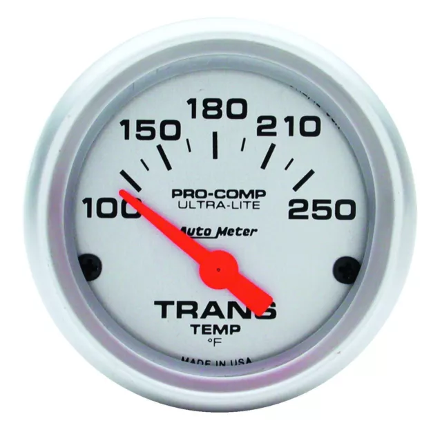 Auto Meter Ultra Lite Pro Comp Electric Trans Temp Gauge 100-250 Deg F (2-1/16")