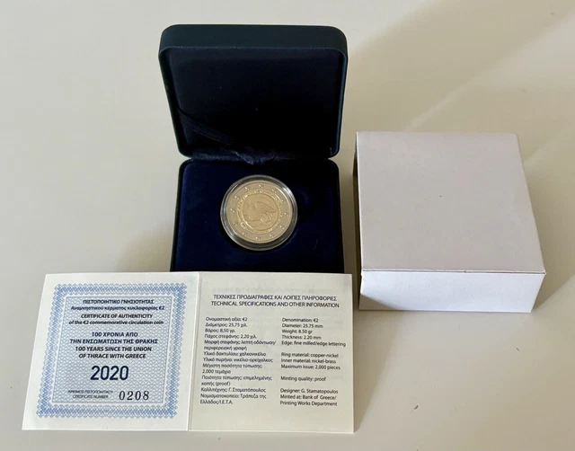 2 Euro Grèce 2013 – Centenaire Rattachement Crète – BE PROOF – Sous Capsule