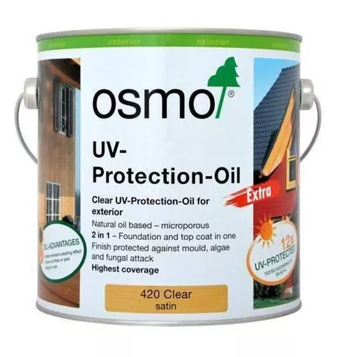 Osmo UV Protection oil 420 Clear Satin 3ltr PROMO SIZE