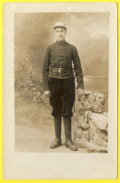 cpa Carte Photo MILITAIRE en Uniforme SOLDAT du 29e Régiment Militaria