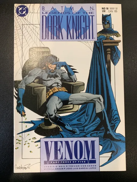 Batman Legends of the Dark Knight #18 ORIGINAL Vintage 1991 DC Comics Venom Pt 3