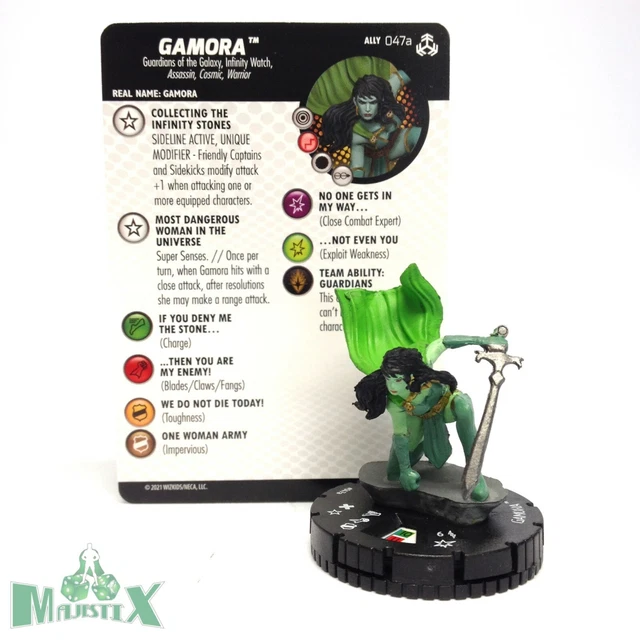 Heroclix Avengers War of the Realms set Gamora #047a Super Rare figure w/card!