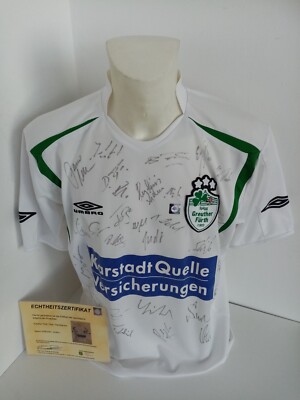 Hummel Greuther Fürth Maillot 2017/2018 Teamsigniert Autographe Signature Hummel XL 