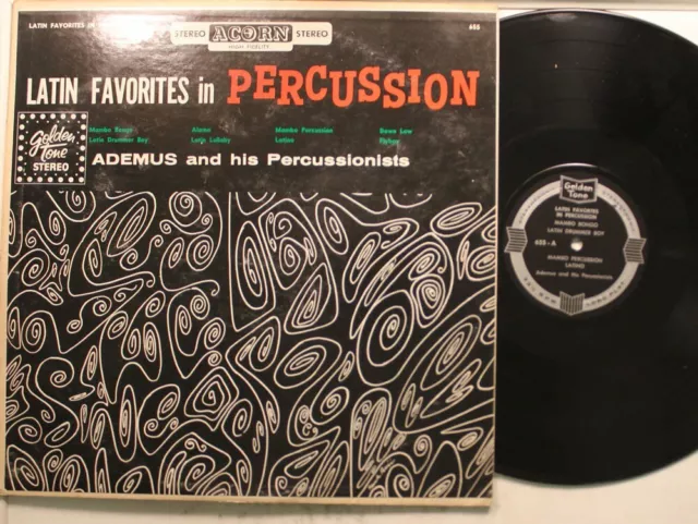 Ademus & His Percussionists LP Latin Favoris En Percussion Sur Gland - VG Pour