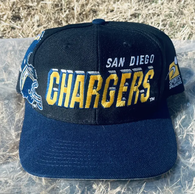Rare Vtg San Diego Chargers Shadow Snapback Hat Sports Specialties NFL Pro Line