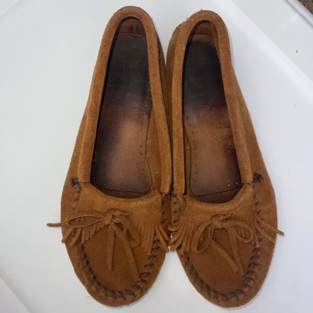 Minnetonka Moccasins Size 9.5 M Women's  Rubber Sole 402 Brown Slippers Shoes