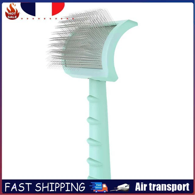 Pet Grooming Comb Shedding Needle Brush Dog Cat Undercoat Dematting (Green)