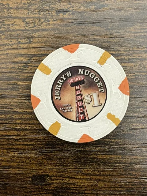 Jerrys Nugget Las Vegas $1 Casino Chip (small Inlay)