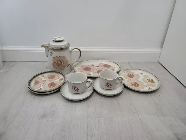 Denby Gypsy Set vintage cups plate jug denby rare limited 9 piece