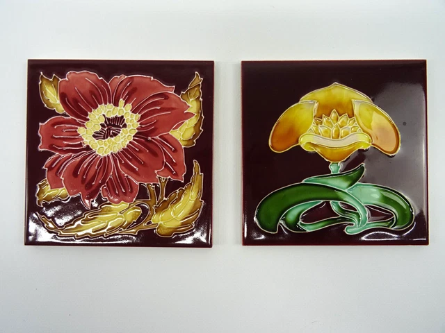 2 Fliesen Jugendstil England Gallery / Original Style 15,5 cm x 15,5 cm