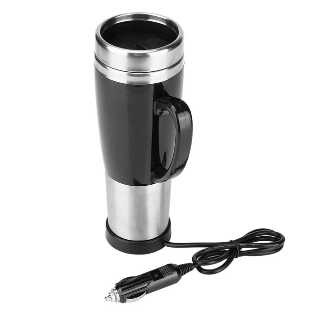 Electric Heating Cup Coffee Tea Drinking Cup Mug Black for Car 12V