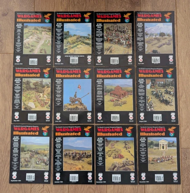 WARGAMES ILLUSTRATED MAGAZINE Full 1994 12 Issue Run Vintage £16.99 ...