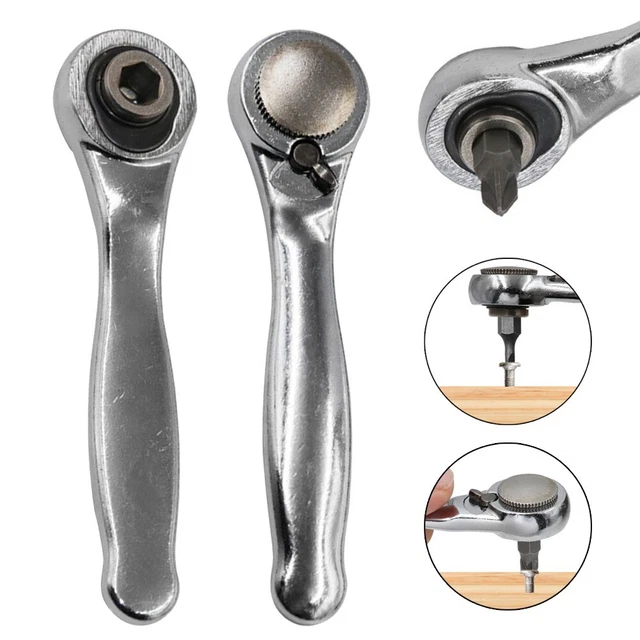 Coffret De Tournevis à Angle Droit 28 Pices - Mini Cliquet 72 Dents 1/4 Pouce - Acier Chromé