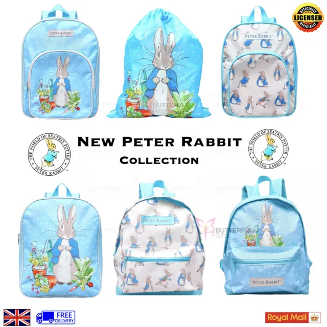 Peter Rabbit Luxury Premium Backpacks Kids School Lunch Bag Back Pack Rucksack