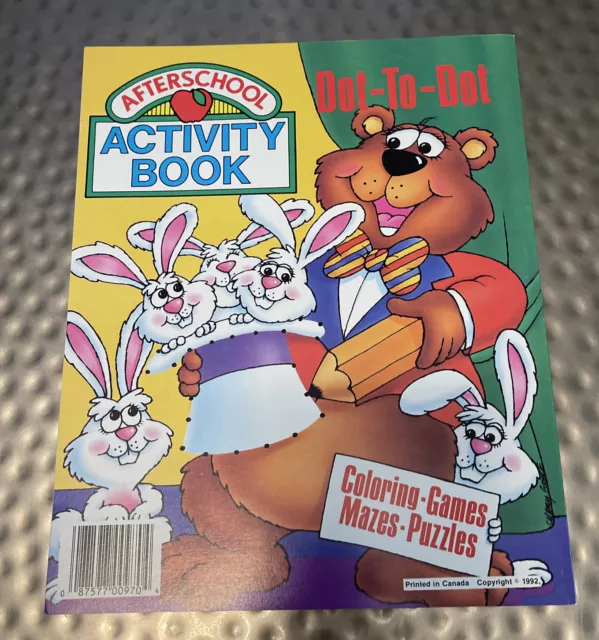 Dot To Dot After school Activity Book Coloring- Games  Mazes - Puzzles 1992 2