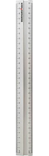 EBERHARD FABER Lineal 30,0 cm, silber NEW