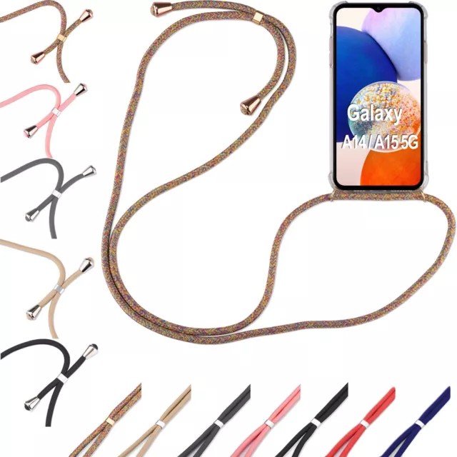 Handykette pour Samsung Galaxy A14 Étui Téléphone Portable Avec Band Coque Corde