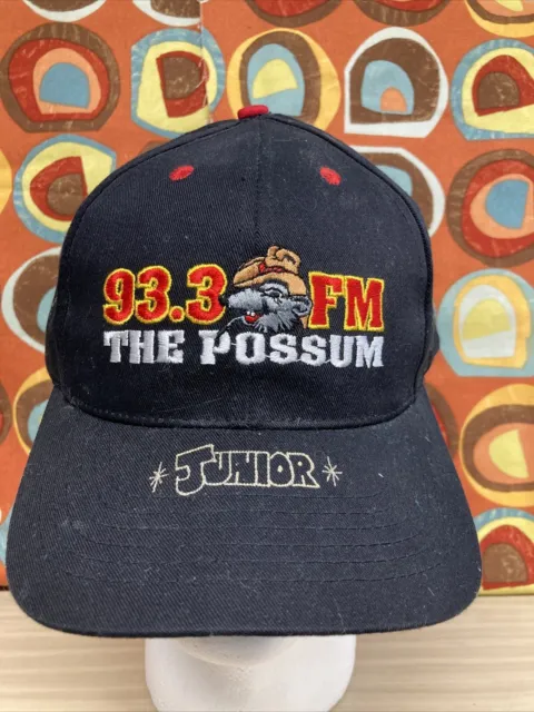 93.3 FM WPZM The Possum Radio Station Vintage Cap Hat Signed Junior Matt McCoy