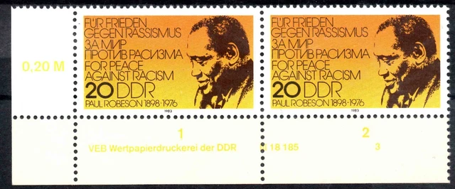 DDR MiNr. 2781 DV Druckvermerk FN 3 postfrisch