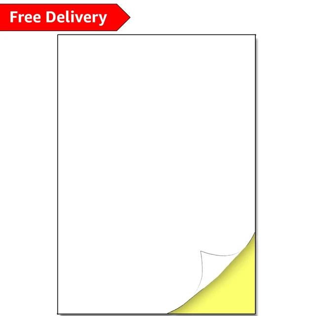 25 A4 WHITE Matte Sticker Paper Sheets - Perfect for Inkjet & Laser ...