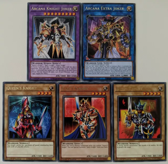 YuGiOh King's, Queen's + Jack's Knight + Arcana Knight, Extra Joker Set 1st NM