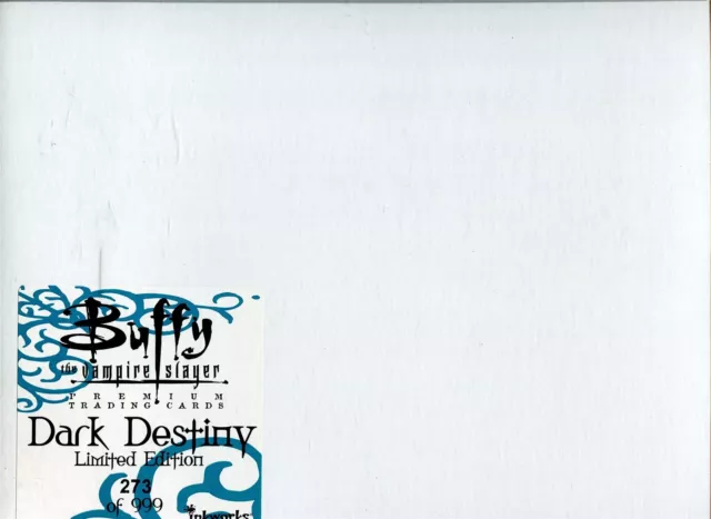 Buffy TVS Season 2 ''Dark Destiny'' Uncut Mini Press Sheet Ltd / 999