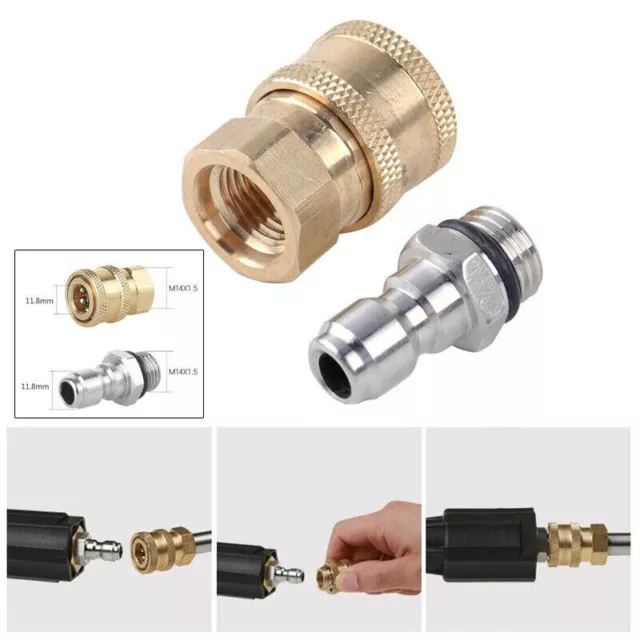 Quick-Release Connect Fitting Pressure Washer Coupling Connector Adapter 1/4''