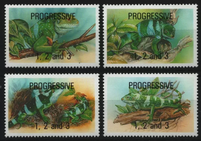 Tonga 1990 - Mi-Nr. 1140-1143 ** - MNH - Druckphase - Reptilien