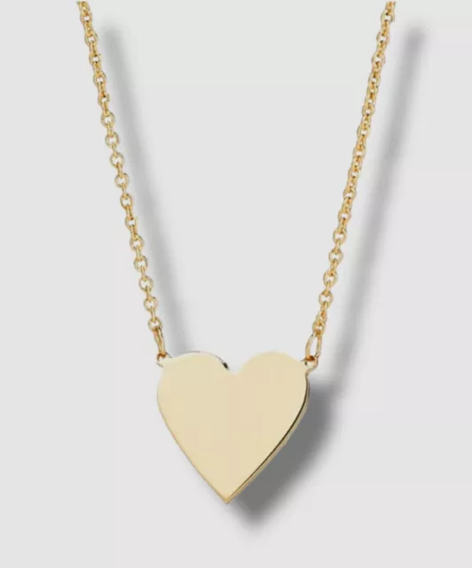 $120 Sarah Chloe Women's Gold 925 Sterling Silver Lily Heart Necklace