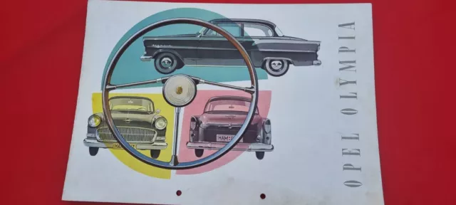 Opel Olympia Rekord 1953-57  Originalprospekt Deutschland