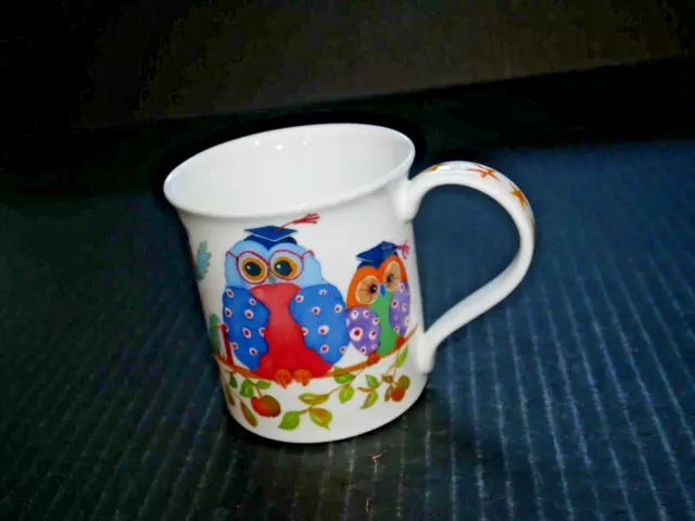 Dunoon Wise Owls Bone China Mug multicolor Made in England