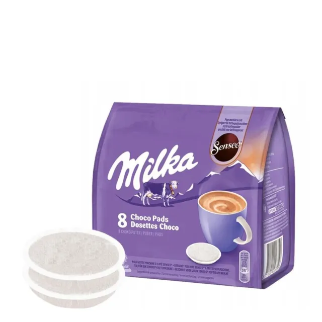 Senseo Milka Choco Pads set of 4, chocolate drink, 4 x 8 pads