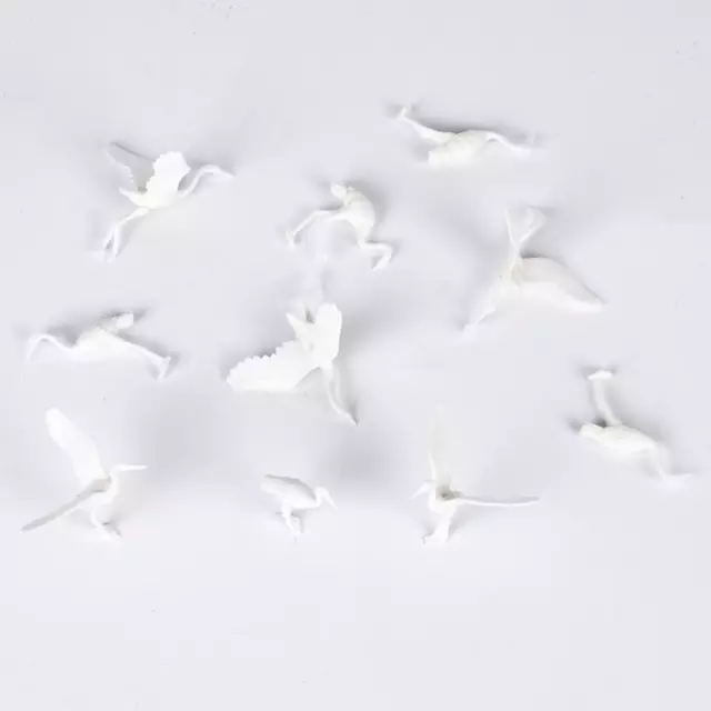 Unpainted Mini Miniature Japanese Crane Model Decor For Dollhouse Accessory