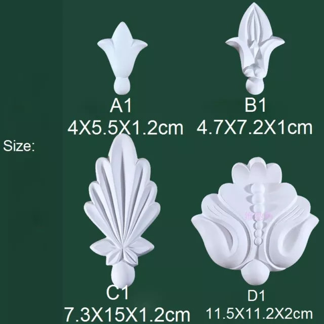 1X Européen PVC Applique Mural Moulage Sculpture Décalque Orné PU Fleur Maison