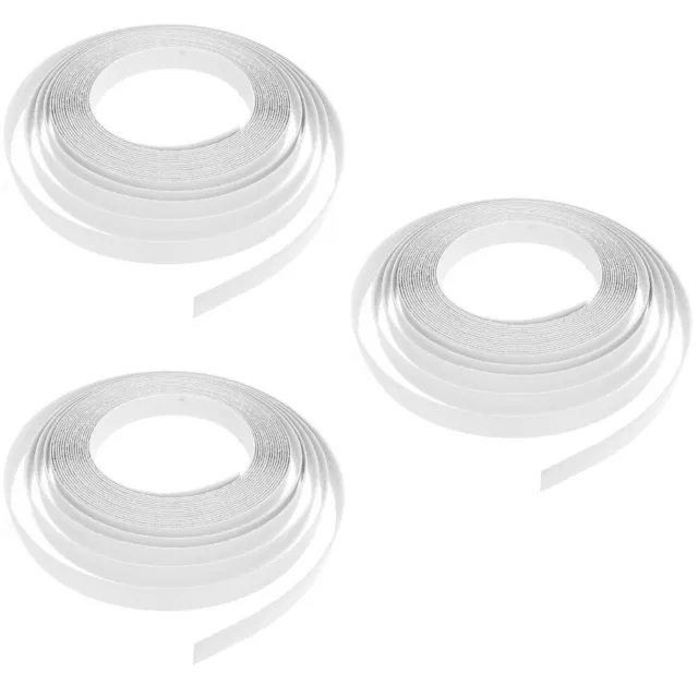 3 piezas blanco PVC tiras de borde autoadhesivas muebles cinta de borde
