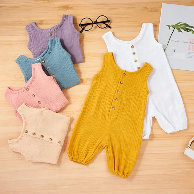 Tute estive senza maniche per bambine Regno Unito tute body bambini vestiti per neonati