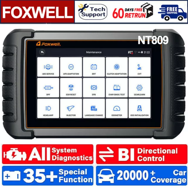 Foxwell NT809 All System ABS SRS TPMS DPF IMMO OBD2 Scanner Auto Diagnostic Tool