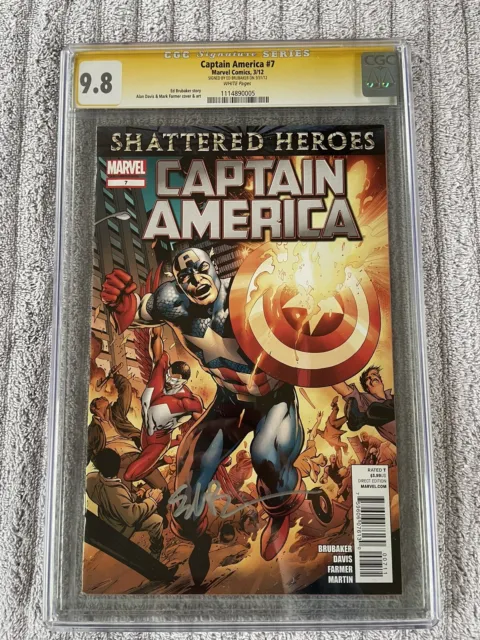 Captain America #7 | Marvel Comic CGC Signature Series 9.8 Shattered Heroes