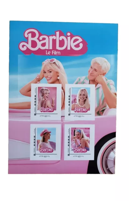 Collector feuillet 4 timbres Barbie le film  2023