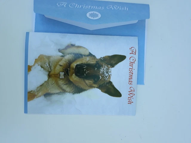 1 German Shepherd Christmas Cards and Envelope Guiding Eyes For The Blind Tub5D