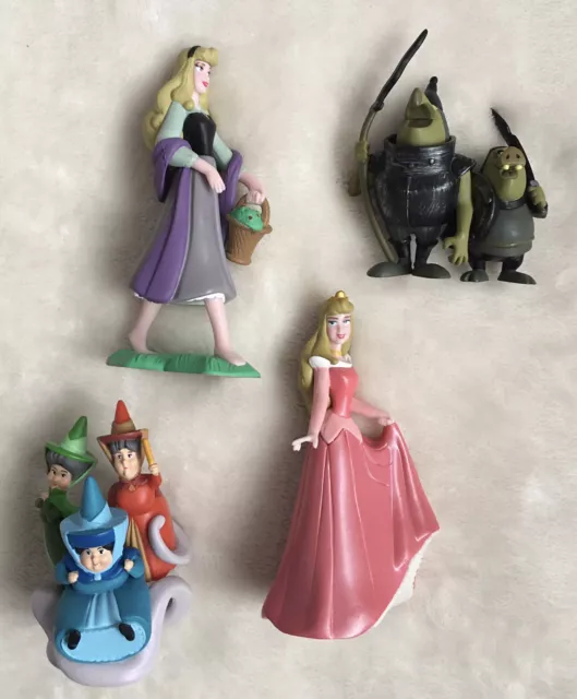 Bundle Toy Action Figures Disney Sleeping Beauty Pink Dress Fairy Godmothers #2