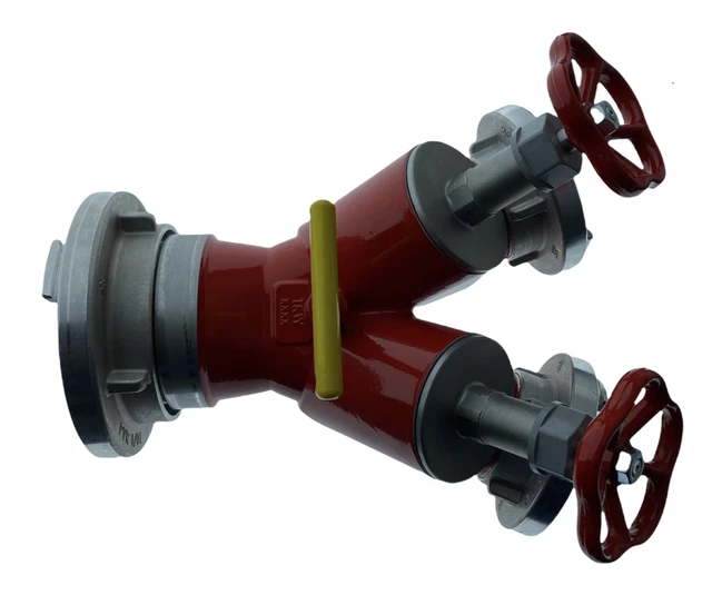 Storz B-BB Verteiler – 2-fach Niederschraubventil, Absperrung Aus Alu, Feuerwehr
